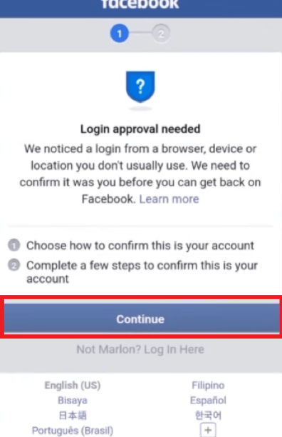Image of a message on mobile requesting the user to approve a login