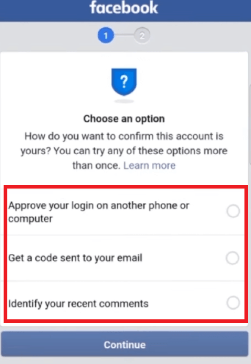 Facebook page listing options for the user to approve logins