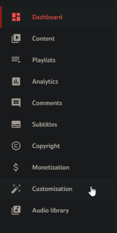YouTube Studio settings