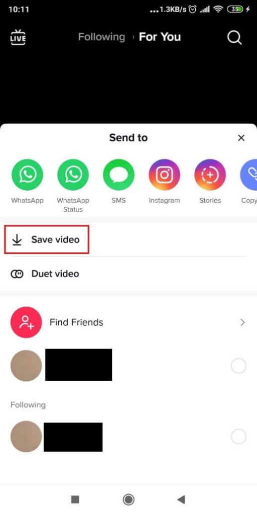 Image showing how to save a TikTok video