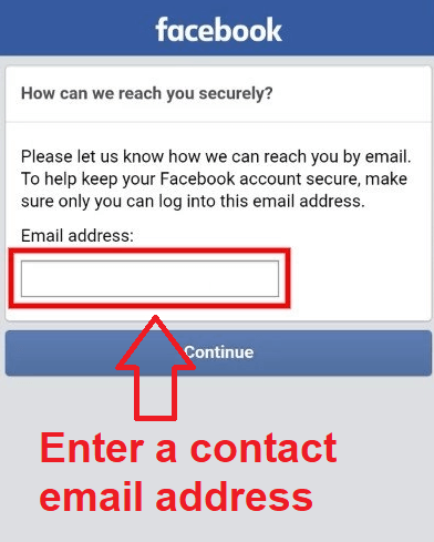 Enter your email address and tap on “Continue”