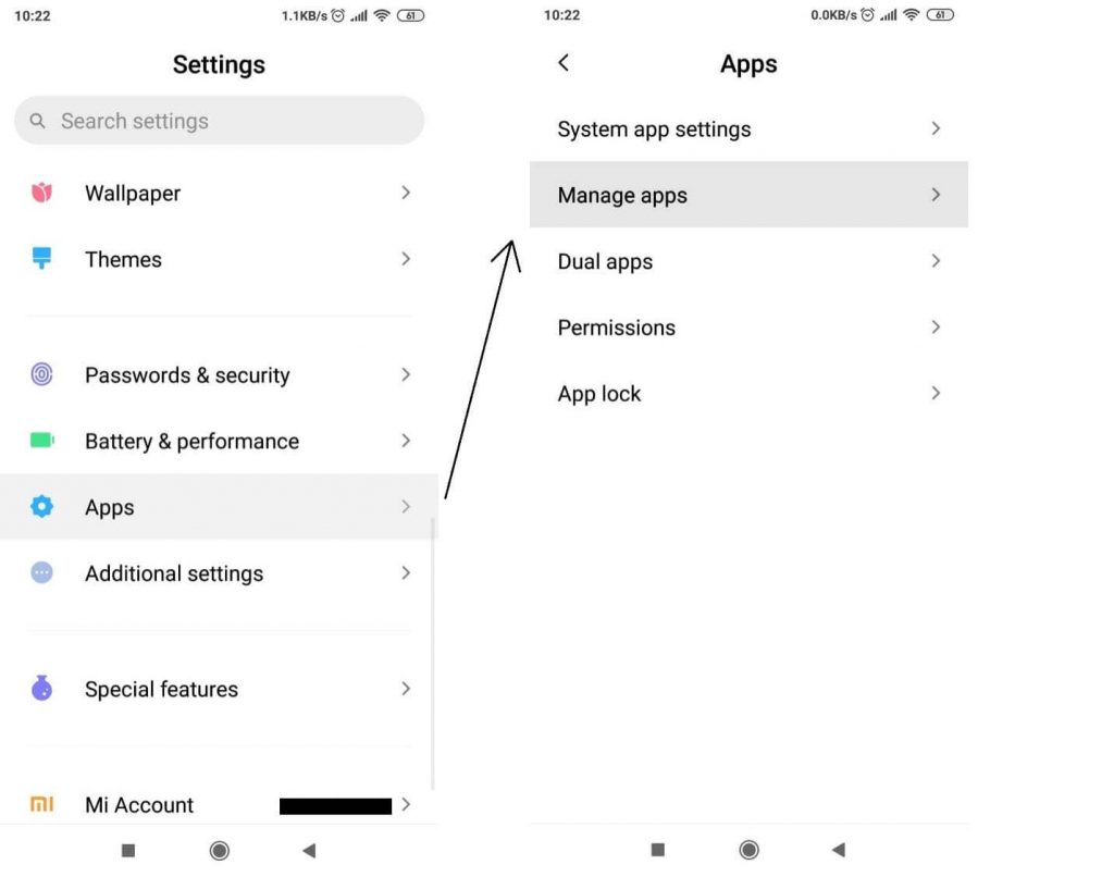Managing apps on your phone