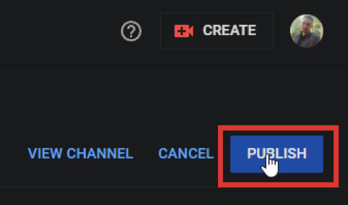 Image showing how one can publish featured channels to their youtube channel