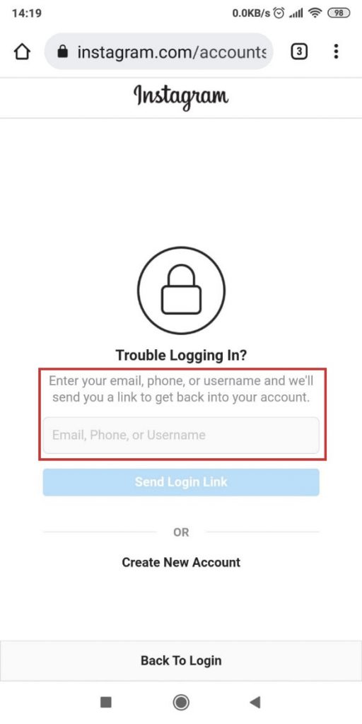 Image showing how to recover your Instagram account and password