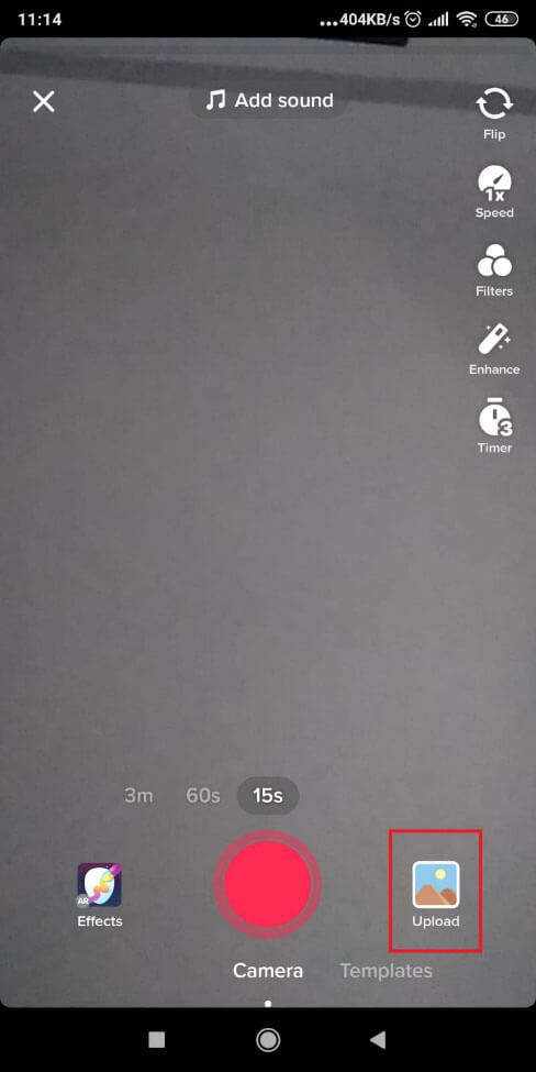 Image showing how on can upload a video to TikTok