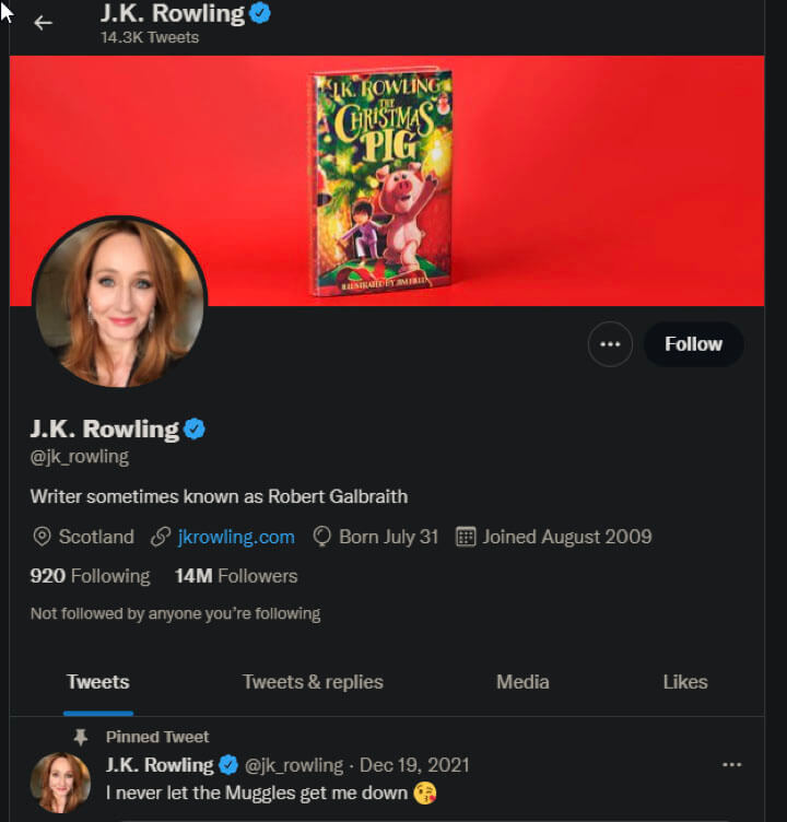 J.K. Rowling Twitter