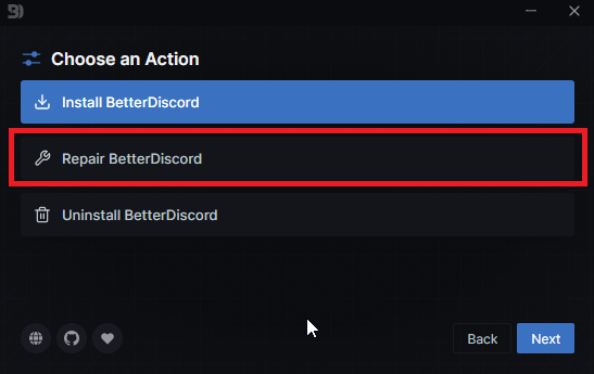 Repair BetterDiscord