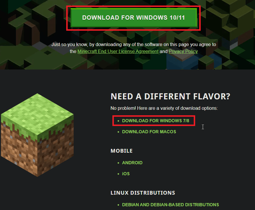 Install the old version of Minecraft from Minecraft.net