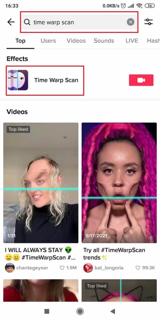 Search for “Time warp scan” on TikTok