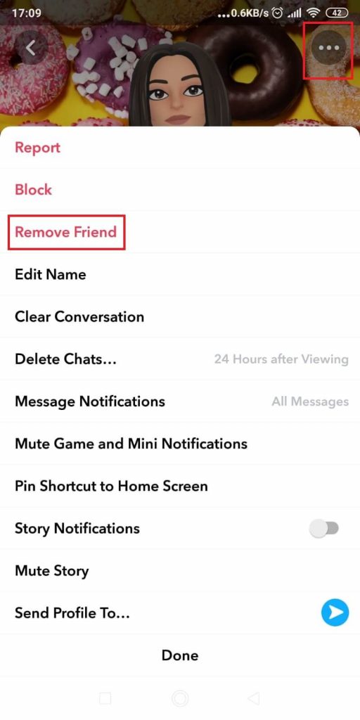 Remove friend