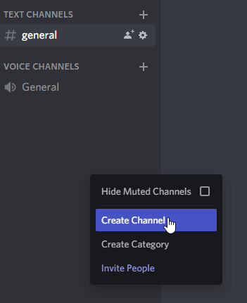 Create a new channel on your Discord server