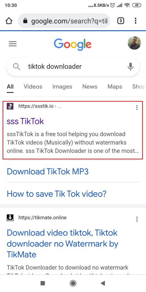 Open a TikTok downloader website