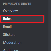 Select “Roles”
