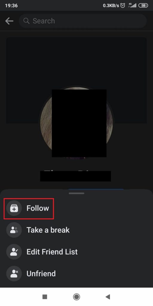 Select "Follow"