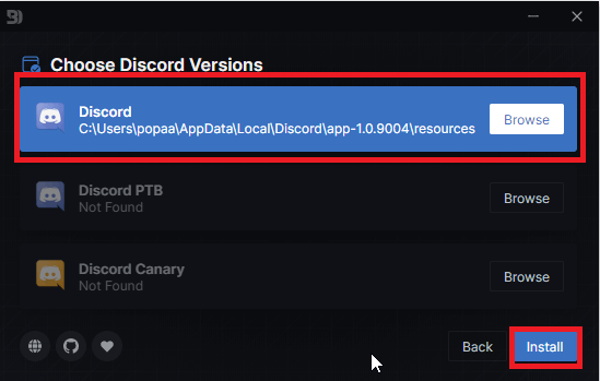 Install BetterDiscord