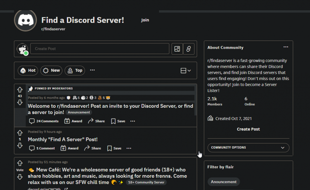 Post your Discord server on r/findaserver
