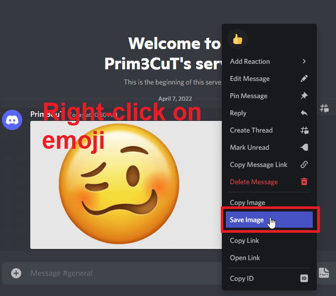 Save the emoji to your computer