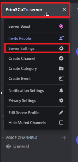 Server Settings