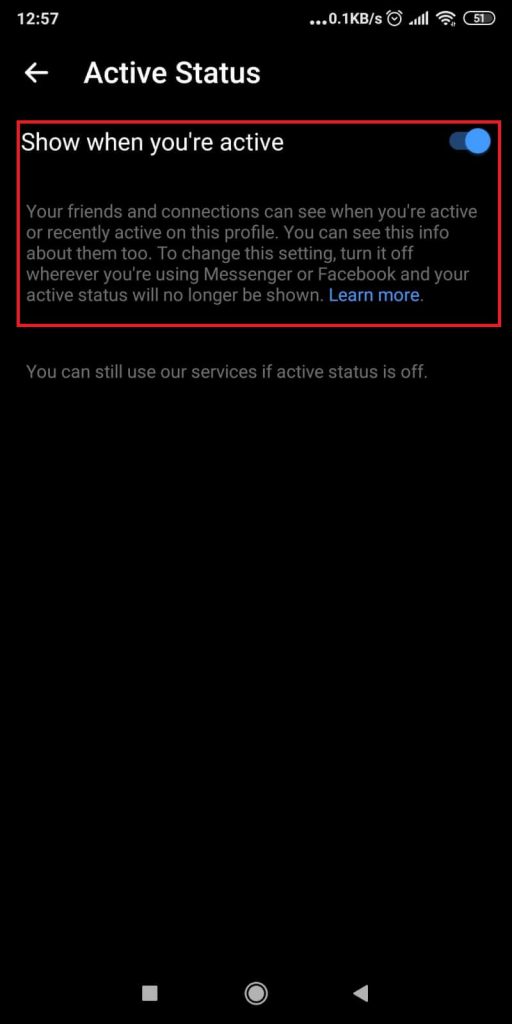 Turning Off the “Last Active” Status