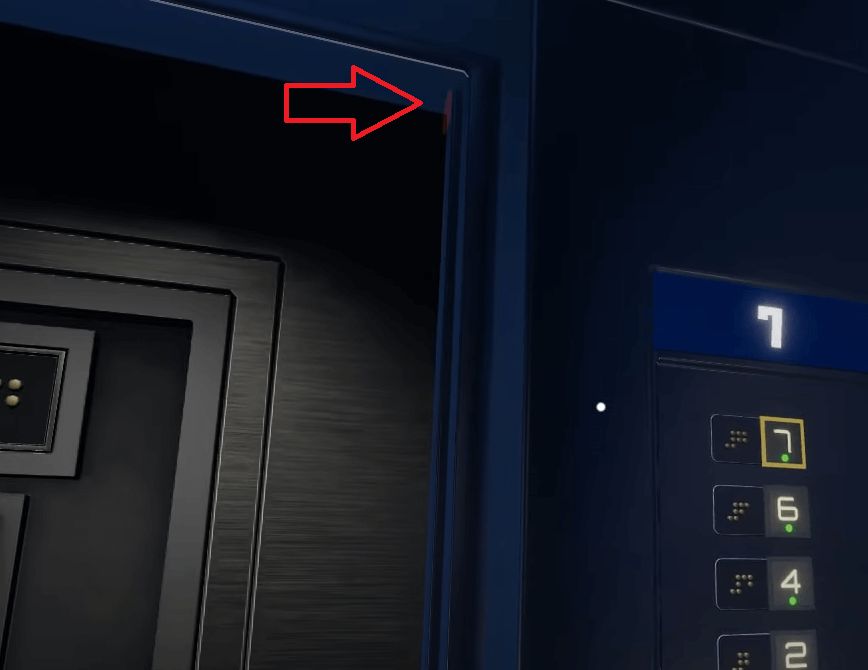 Third Token – Inside the Elevator Door on the 7th Floor