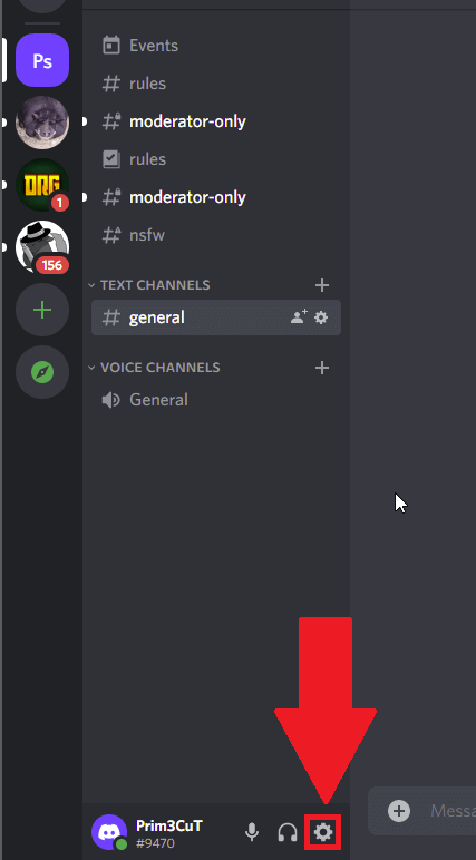 Go to Discord Settings (gear icon)