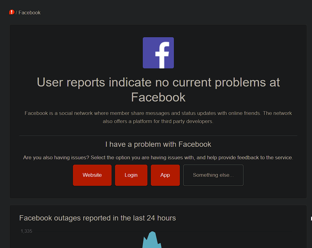 Facebook is down