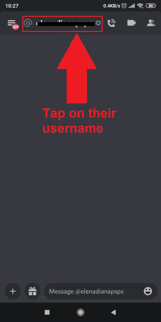Tap on that person's username