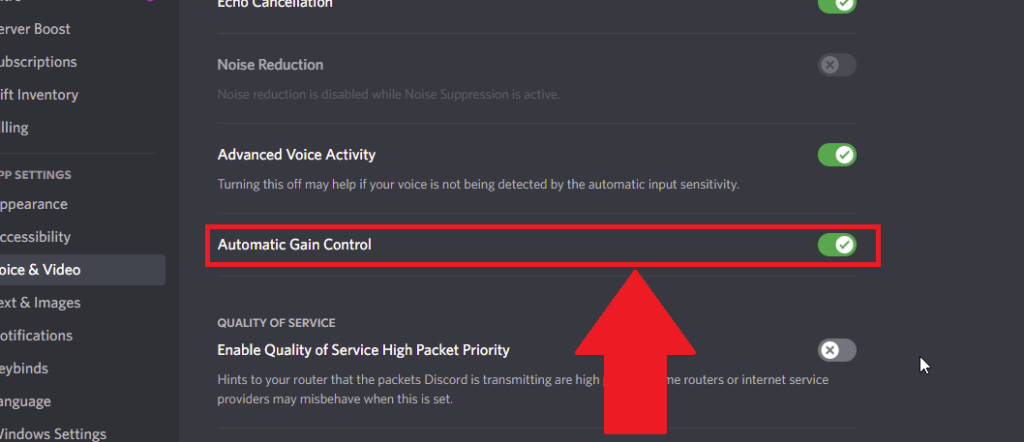 Enable "Automatic Gain Control"