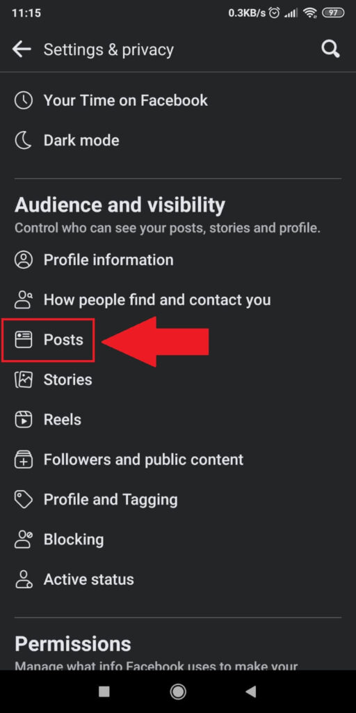 Select “Post”