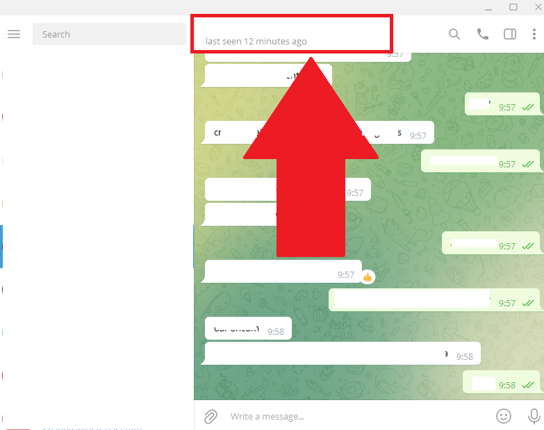 Click on their username at the top of the chat window