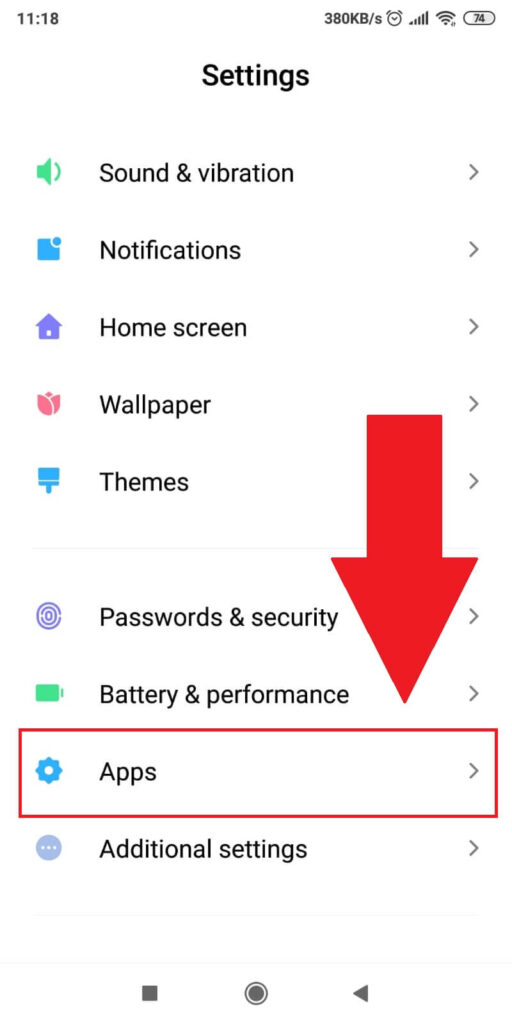 Go to your phone's Settings (gear icon)
