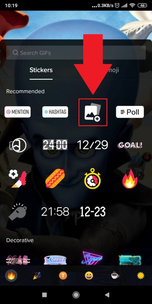 Select the Plus icon