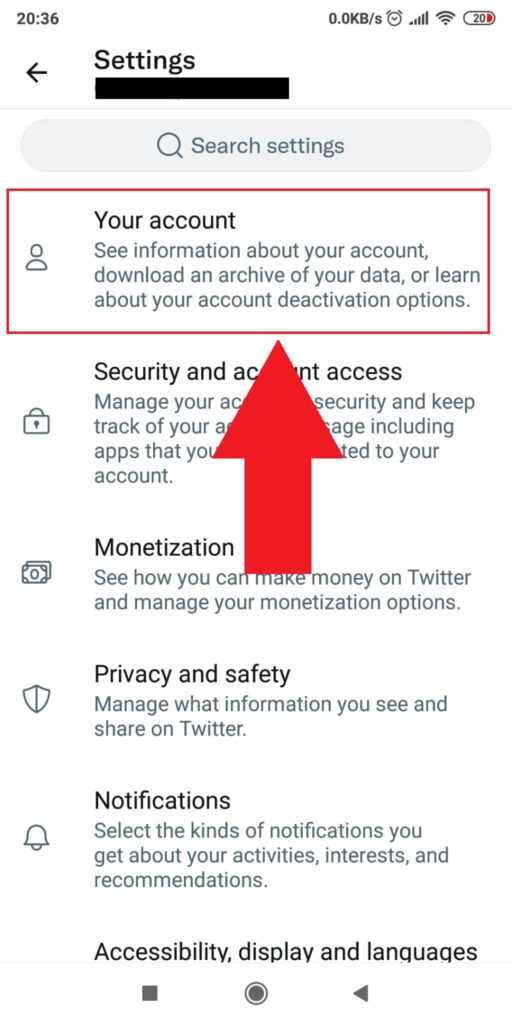 Go to "Your Account" in your Twitter settings