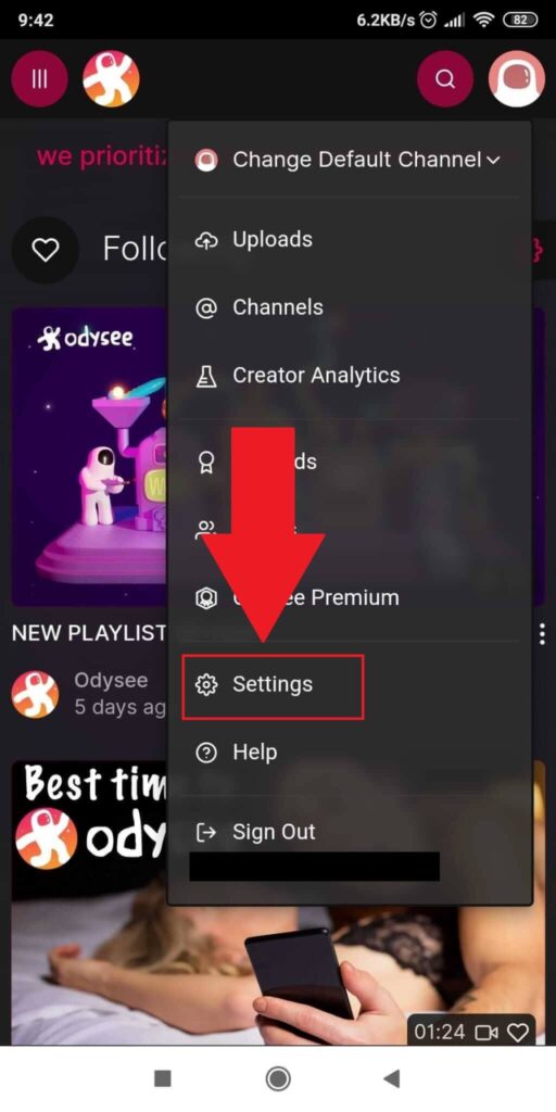 Select "Settings