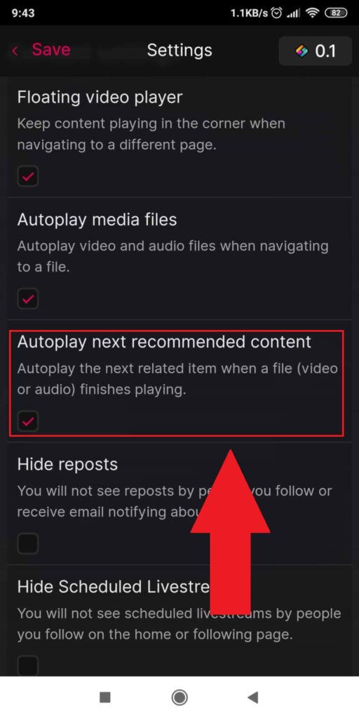Scroll down, find and uncheck "Autoplay next recommended content"