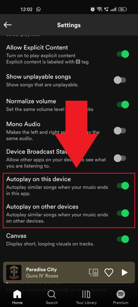 Disable "Autoplay on this device" and "Autoplay on other devices"