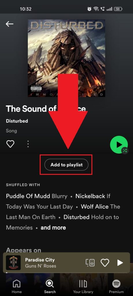 Select "Add to playlist"