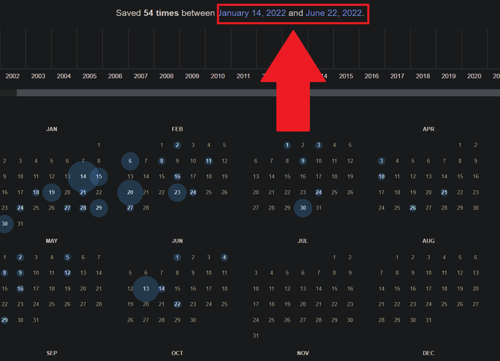 Check to see how many times that video was saved in the Wayback Machine