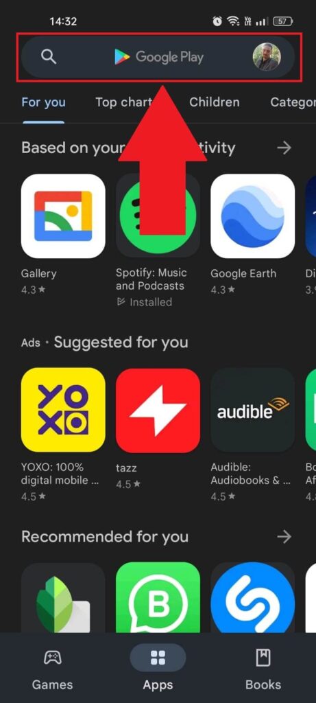 Look for "Spotify" in the Google Play Store
