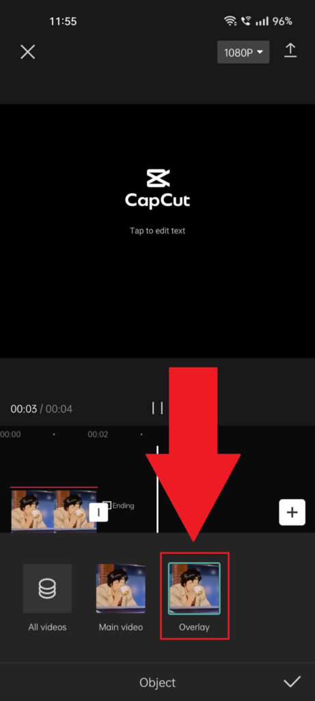 Tap on "Overlay"