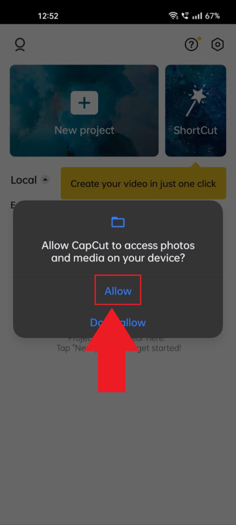 Select "Allow"