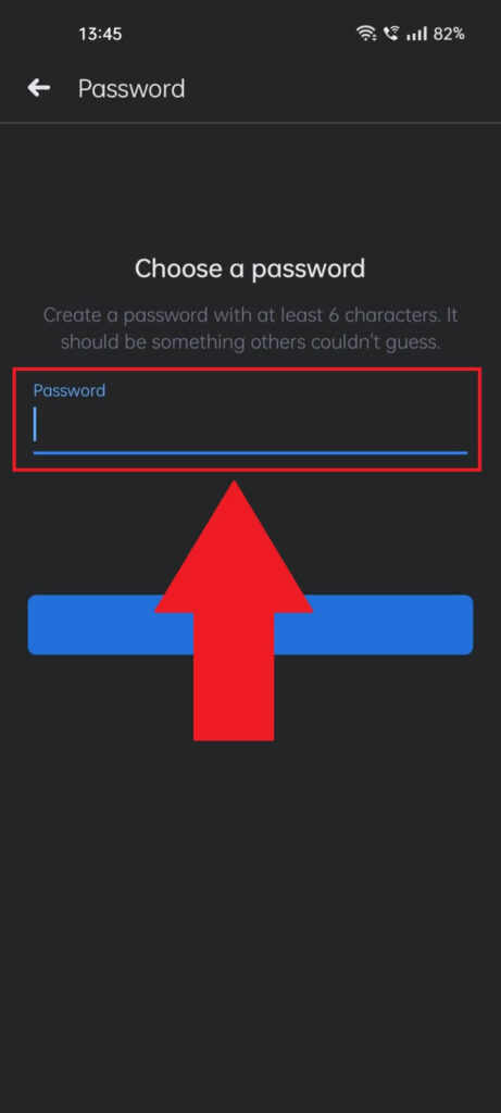 Enter a new password