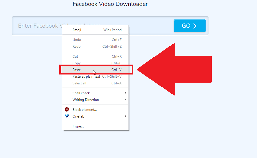 Paste the link into the VidSaver box