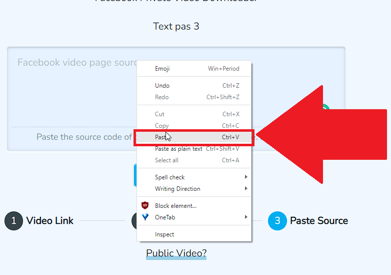 Paste the source code you copied previously