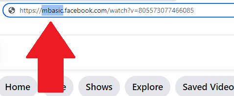 Select the URL at the top of the screen