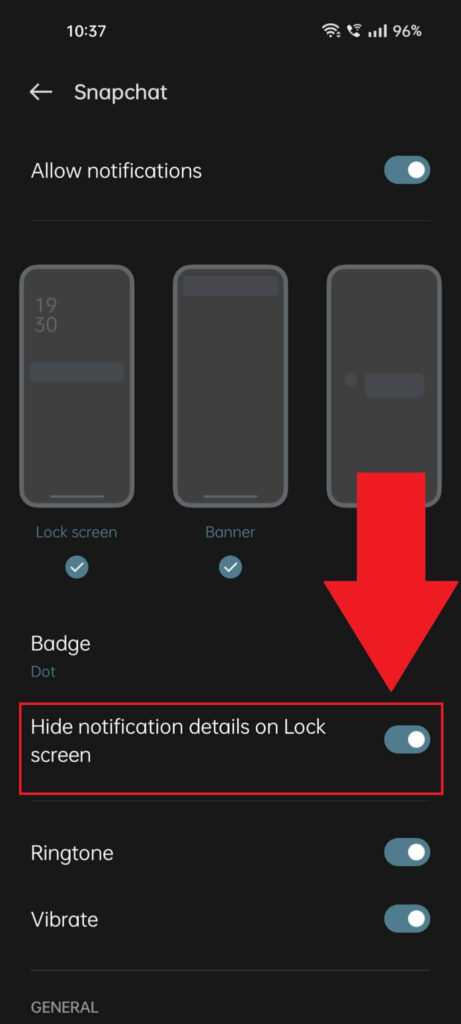 Check the "Hide notifications details on lock screen" option in phone settings.