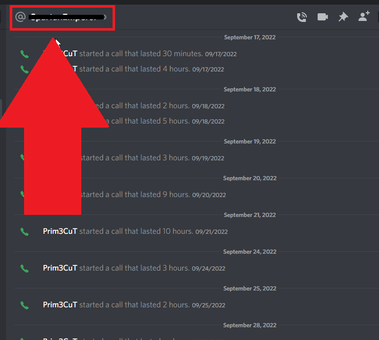 Click on your friend's username in an open Discord window.