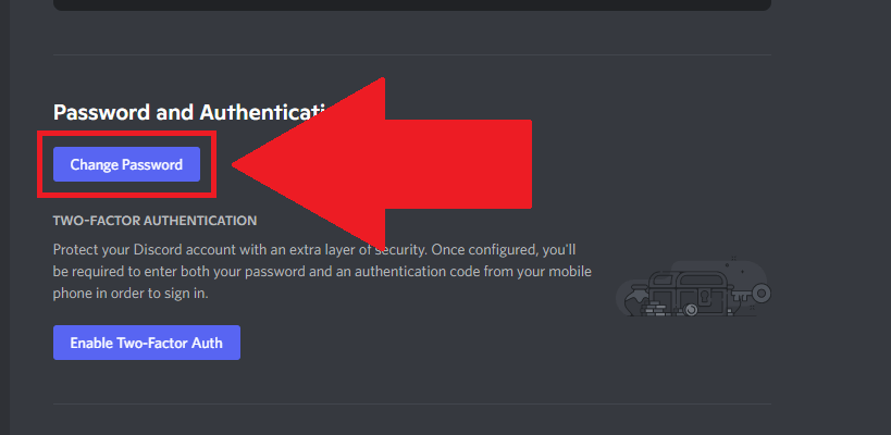 Click on "Change Password"
