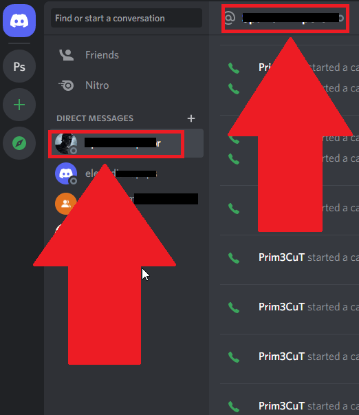 Click on your friend's username on Discord