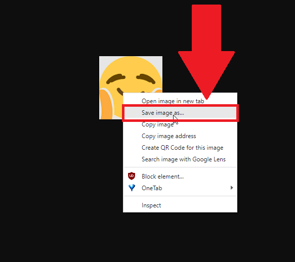 Select "Save image as"